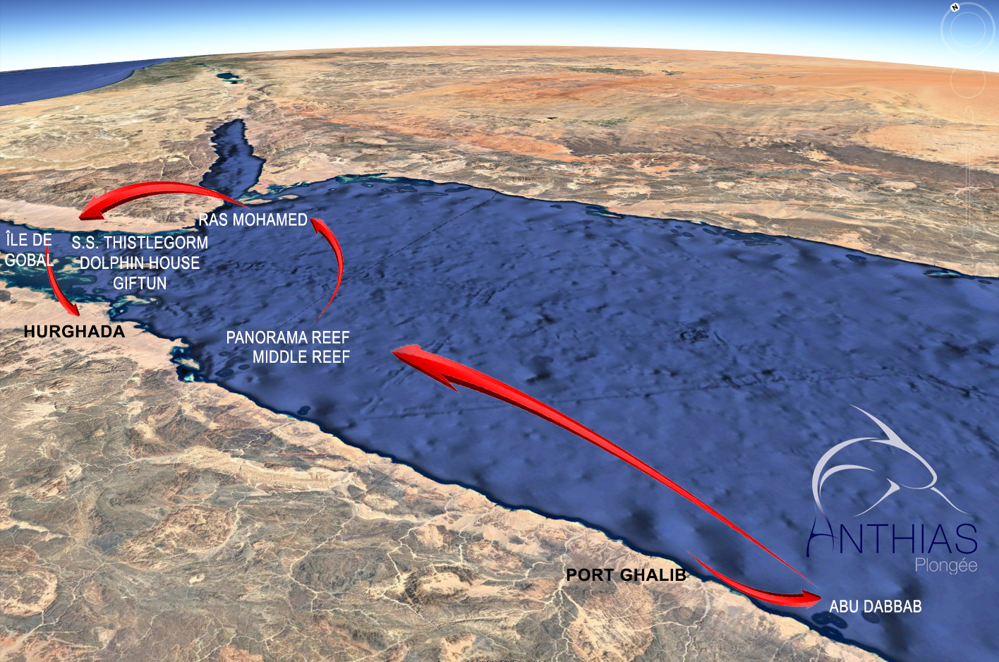 Carte circuit Familles Nord Abu Dabbab